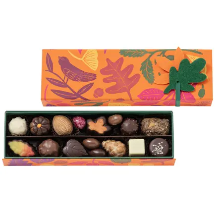Petite boite longue chocolats d'automne - 160 g