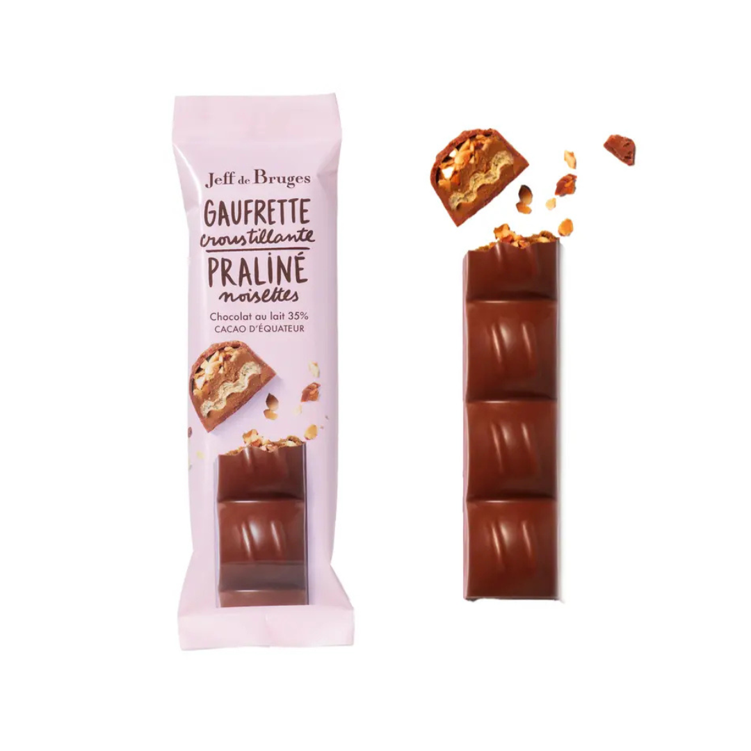 Barre gaufrette praliné