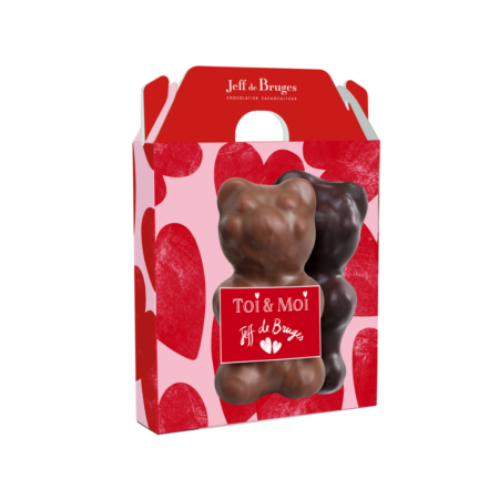 Étui maxi Ours 'toi et moi' Saint-Valentin