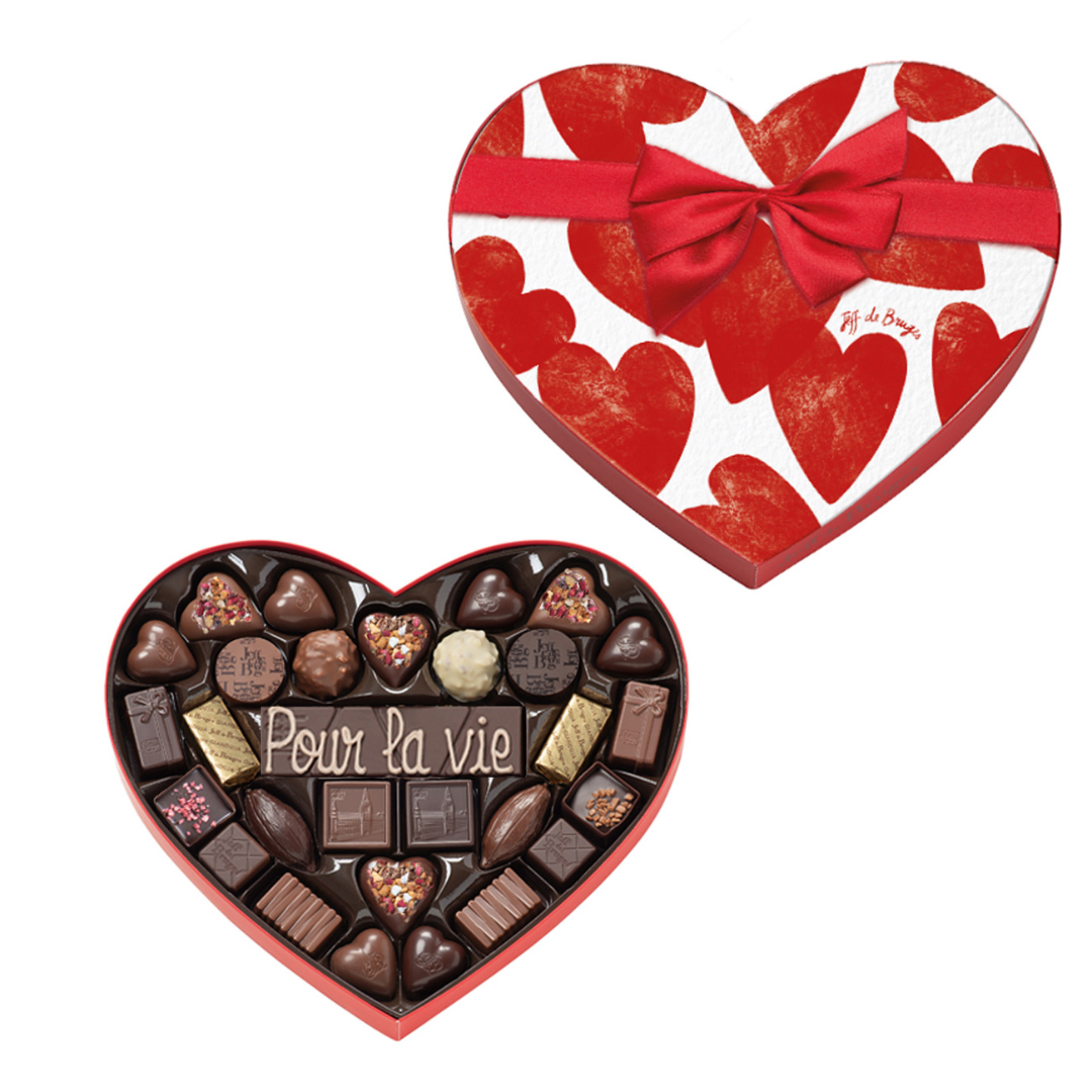 Boite coeur chocolats Saint-Valentin et sa barre de chocolat – Image 3