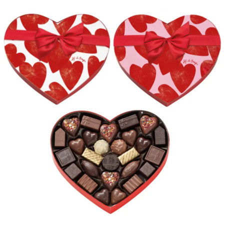 Petite boite coeur rose ou blanche chocolats Saint-Valentin