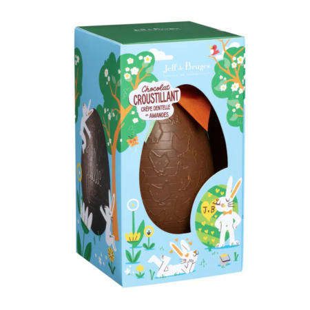 Oeuf croustillant en chocolat au lait garni- 15 cm