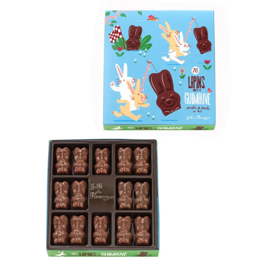 Boite 28 lapins guimauve chocolat au lait – Image 2