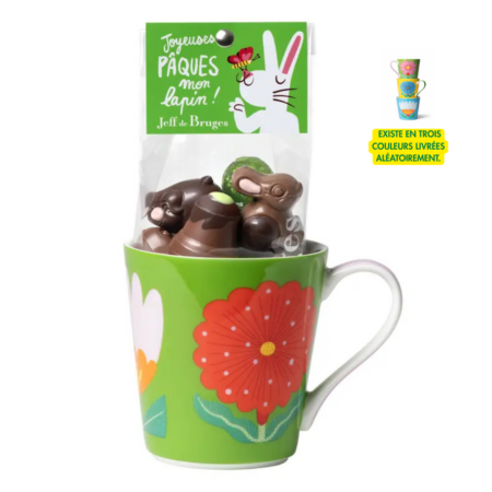 Mug de pâques garni de chocolats