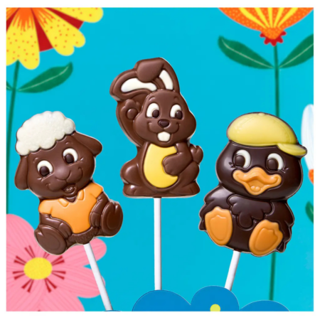 Sucette mouton Loïc en chocolat