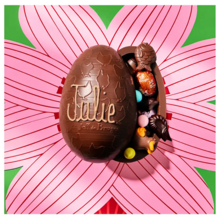 Oeuf en chocolat au lait garni - 10 cm